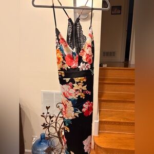 Forever 21 size OX Floral Black Dress new with tags